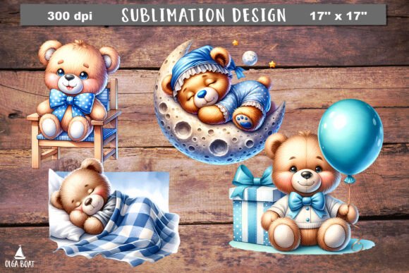 Download Cute Teddy Bear Clipart Baby Boy Shower - Premium Resources