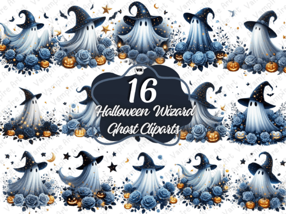 Download Halloween Starry Wizard Ghost Cliparts - Premium Resources